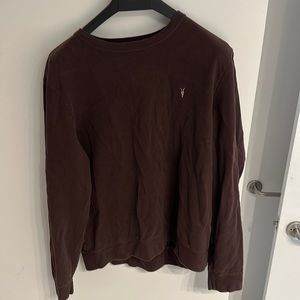 Allsaints maroon crewneck sweater